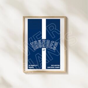OKC THUNDER Western Conference Champs Art Print 11x17